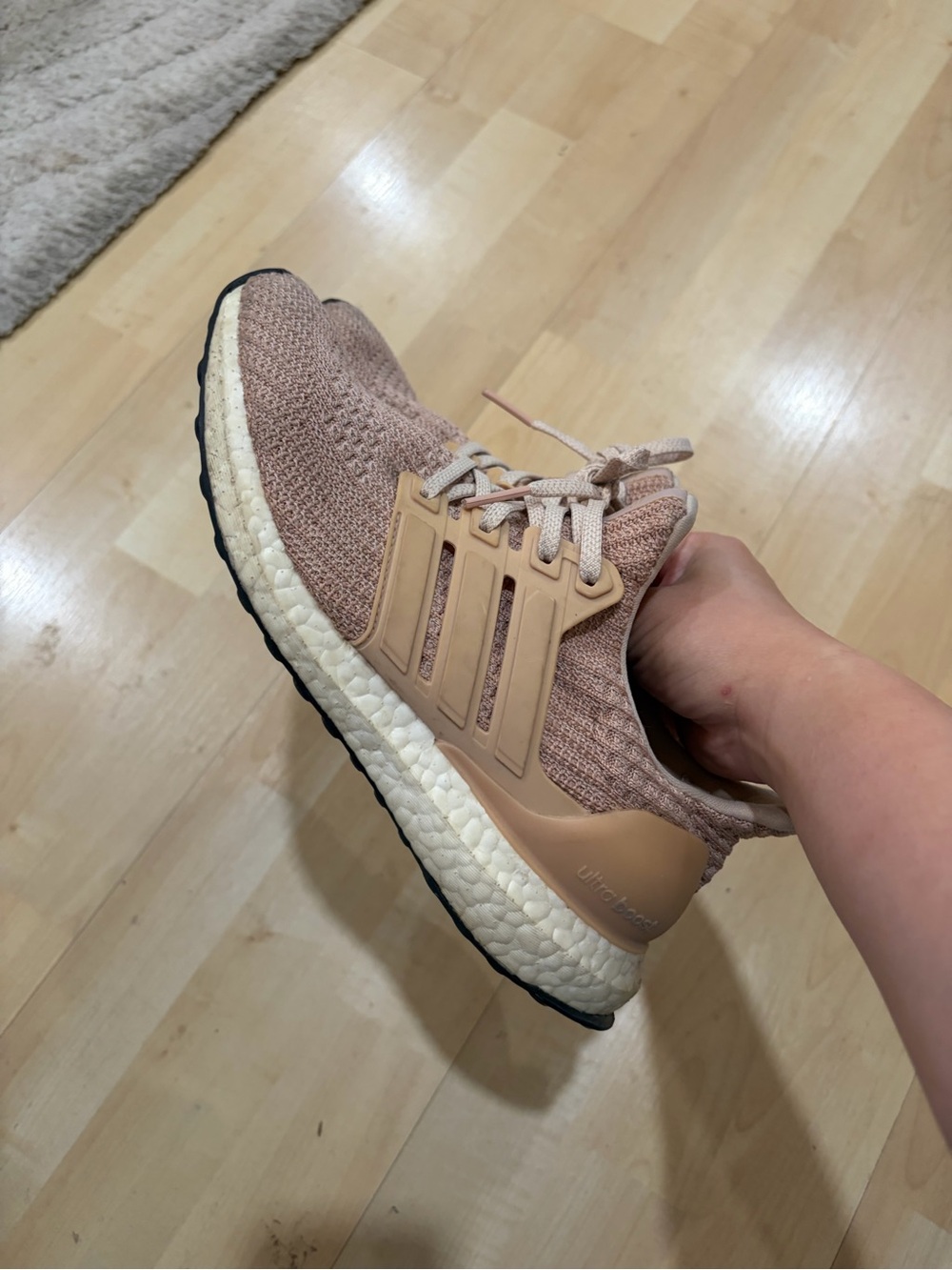 Adidas Ultraboost 4.0 in Ash Pearl, Size 6